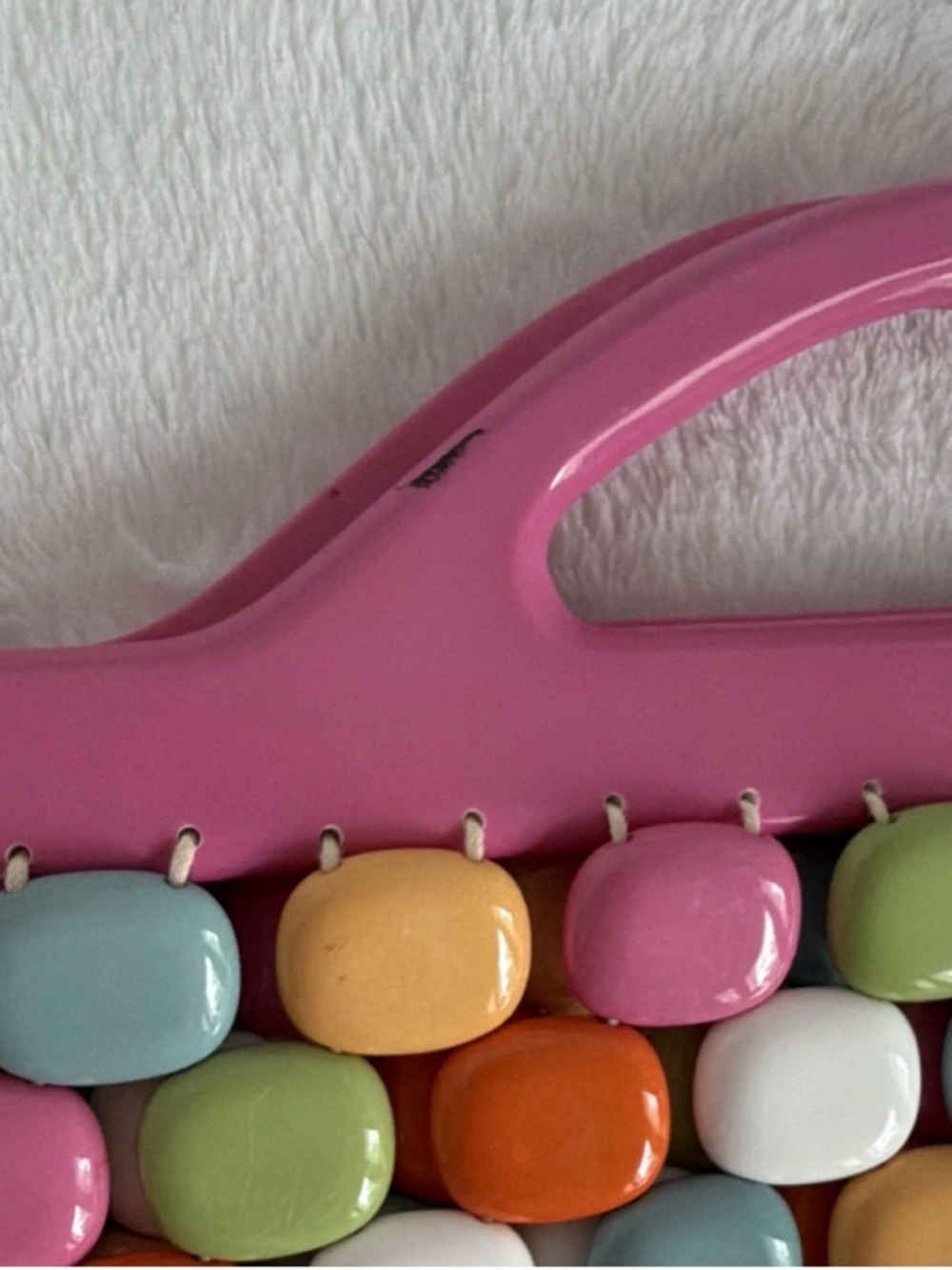 Vintage ESCADA Beaded Clutch Purse | Multi-Color Acrylic Mod Style Bag Y2K - Picture 5 of 6